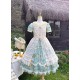 Mademoiselle Pearl Four Leaf Clover and Lime Blouse Apron Overdress JSK and Ops(Reservation/2 Colours/Full Payment Without Shipping)